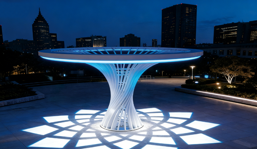 「星穹織網」鏤空穹頂投影景觀燈